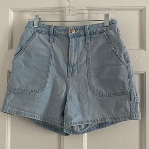 Light blue mom jean shorts